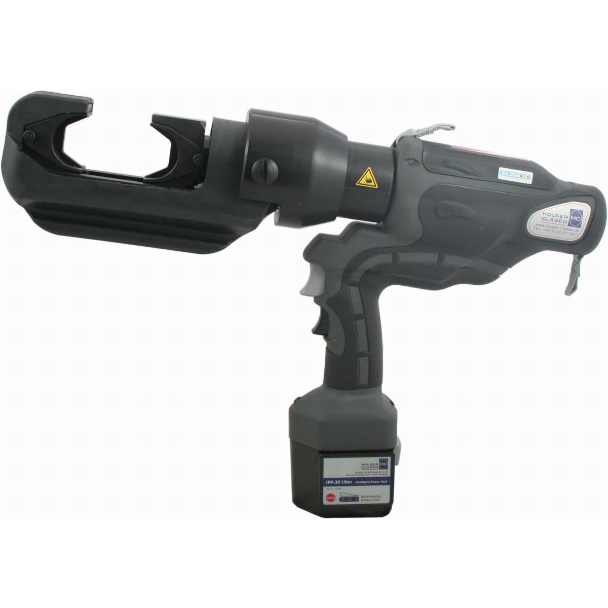 Battery-operated hydraulic crimping tool % Action %