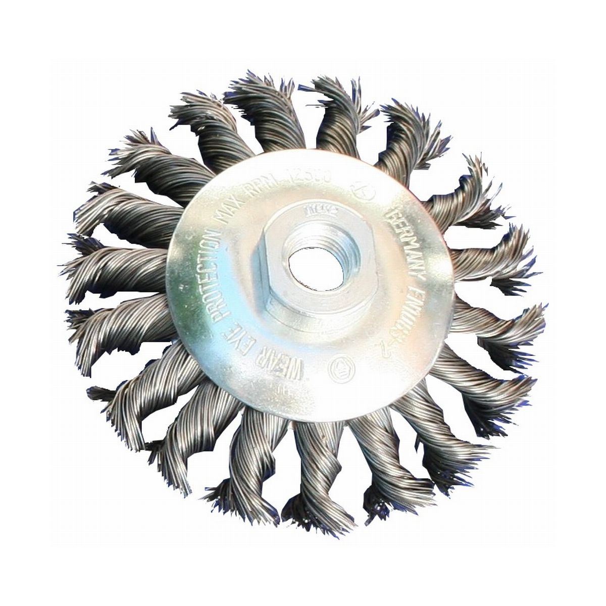 Conical wheel brush